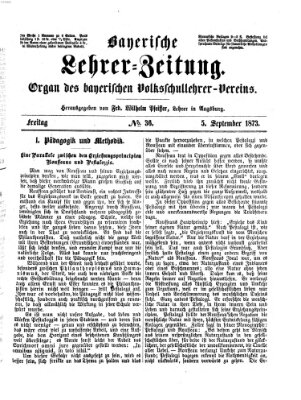 Bayerische Lehrerzeitung Freitag 5. September 1873