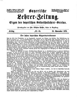 Bayerische Lehrerzeitung Freitag 28. November 1873