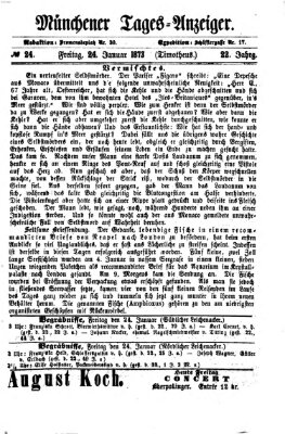 Münchener Tages-Anzeiger Freitag 24. Januar 1873