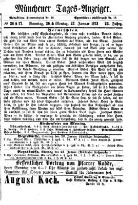 Münchener Tages-Anzeiger Sonntag 26. Januar 1873