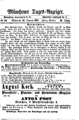 Münchener Tages-Anzeiger Mittwoch 29. Januar 1873