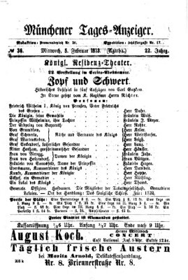 Münchener Tages-Anzeiger Mittwoch 5. Februar 1873