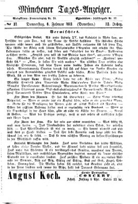 Münchener Tages-Anzeiger Donnerstag 6. Februar 1873