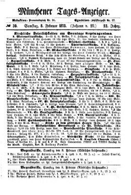 Münchener Tages-Anzeiger Samstag 8. Februar 1873