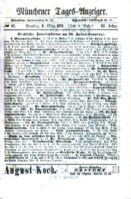 Münchener Tages-Anzeiger Sonntag 9. März 1873