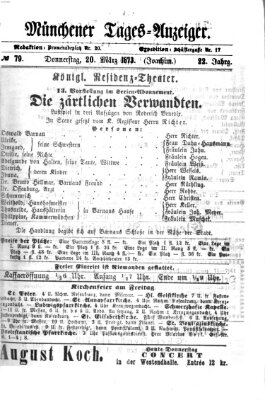 Münchener Tages-Anzeiger Donnerstag 20. März 1873