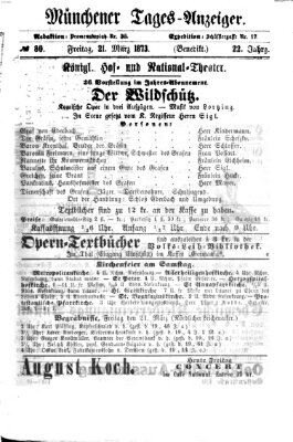 Münchener Tages-Anzeiger Freitag 21. März 1873