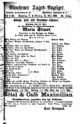 Münchener Tages-Anzeiger Montag 12. Mai 1873