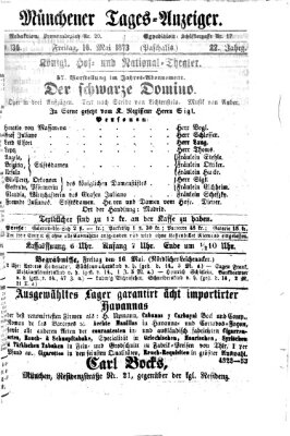 Münchener Tages-Anzeiger Freitag 16. Mai 1873