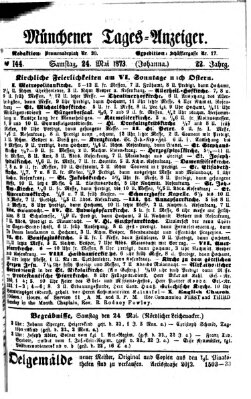 Münchener Tages-Anzeiger Samstag 24. Mai 1873