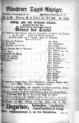 Münchener Tages-Anzeiger Montag 26. Mai 1873