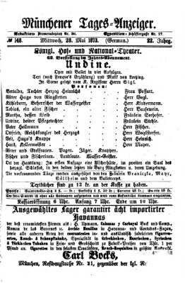 Münchener Tages-Anzeiger Mittwoch 28. Mai 1873