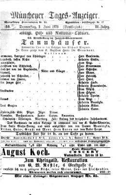 Münchener Tages-Anzeiger Donnerstag 5. Juni 1873