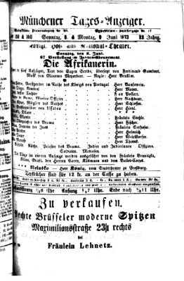 Münchener Tages-Anzeiger Montag 9. Juni 1873