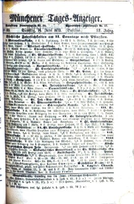 Münchener Tages-Anzeiger Samstag 14. Juni 1873