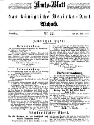 Amtsblatt für das Bezirksamt und Amtsgericht Aichach Sonntag 28. Mai 1871