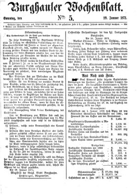 Burghauser Wochenblatt Sonntag 29. Januar 1871