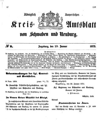 Königlich Bayerisches Kreis-Amtsblatt von Schwaben und Neuburg Mittwoch 29. Januar 1873