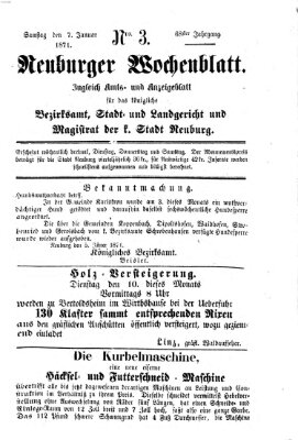 Neuburger Wochenblatt Samstag 7. Januar 1871