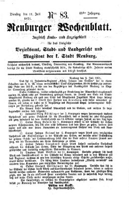 Neuburger Wochenblatt Dienstag 11. Juli 1871