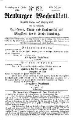 Neuburger Wochenblatt Donnerstag 5. Oktober 1871