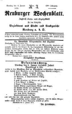 Neuburger Wochenblatt Samstag 6. Januar 1872