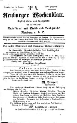 Neuburger Wochenblatt Dienstag 9. Januar 1872