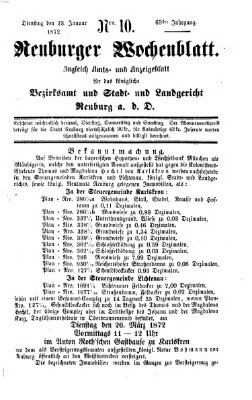 Neuburger Wochenblatt Dienstag 23. Januar 1872