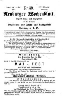 Neuburger Wochenblatt Dienstag 14. Mai 1872