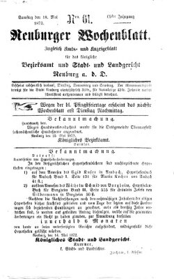 Neuburger Wochenblatt Samstag 18. Mai 1872