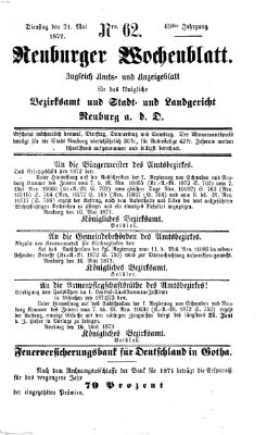 Neuburger Wochenblatt Dienstag 21. Mai 1872