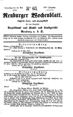 Neuburger Wochenblatt Donnerstag 23. Mai 1872