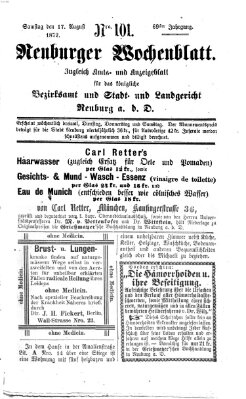 Neuburger Wochenblatt Samstag 17. August 1872