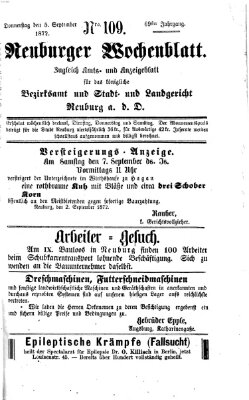 Neuburger Wochenblatt Donnerstag 5. September 1872