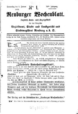 Neuburger Wochenblatt Donnerstag 2. Januar 1873