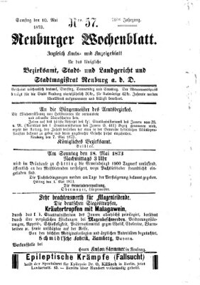 Neuburger Wochenblatt Samstag 10. Mai 1873