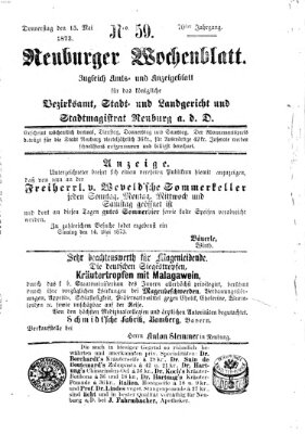 Neuburger Wochenblatt Dienstag 13. Mai 1873