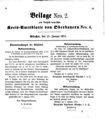 Königlich-bayerisches Kreis-Amtsblatt von Oberbayern (Münchner Intelligenzblatt) Freitag 13. Januar 1871