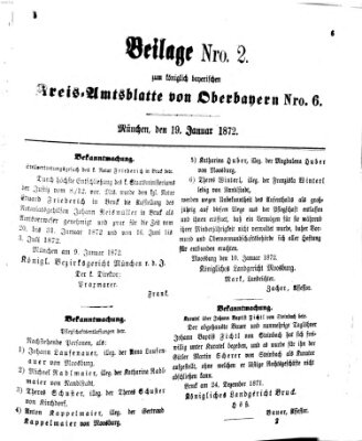 Königlich-bayerisches Kreis-Amtsblatt von Oberbayern (Münchner Intelligenzblatt) Freitag 19. Januar 1872