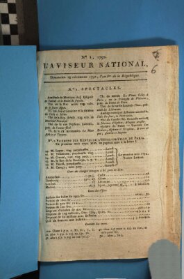 L' aviseur national (Mercure de France) Sonntag 23. Dezember 1792