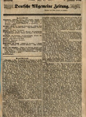 Deutsche allgemeine Zeitung Mittwoch 7. Januar 1846