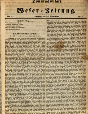 Weser-Zeitung. Sonntagsblatt zur Weser-Zeitung (Weser-Zeitung) Sonntag 24. November 1844