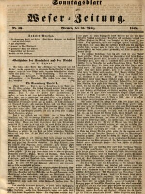 Weser-Zeitung. Sonntagsblatt zur Weser-Zeitung (Weser-Zeitung) Sonntag 23. März 1845