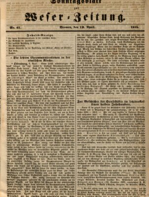 Weser-Zeitung. Sonntagsblatt zur Weser-Zeitung (Weser-Zeitung) Sonntag 13. April 1845