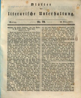 Blätter für literarische Unterhaltung Montag 20. März 1837