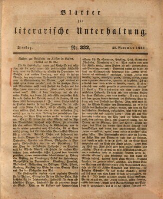 Blätter für literarische Unterhaltung Dienstag 28. November 1837