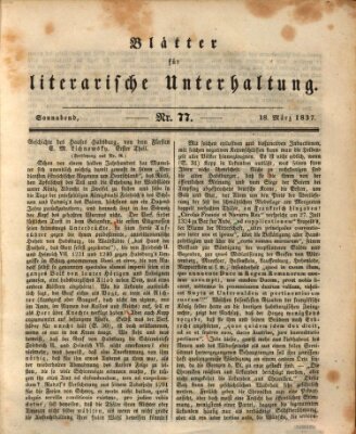 Blätter für literarische Unterhaltung Samstag 18. März 1837