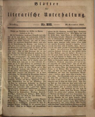 Blätter für literarische Unterhaltung Dienstag 28. November 1837