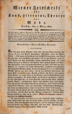 Wiener Zeitschrift für Kunst, Literatur, Theater und Mode Dienstag 7. März 1820