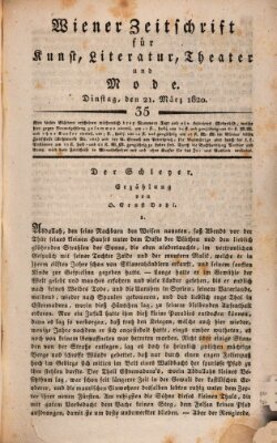 Wiener Zeitschrift für Kunst, Literatur, Theater und Mode Dienstag 21. März 1820